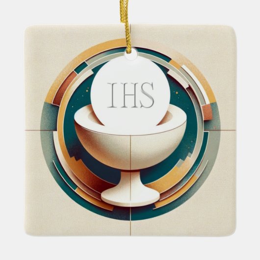 Heilige Communie Hostie en Chalice Ornament (Voorkant)