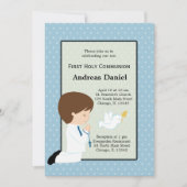 Heilige Communie jongen * Kies uw achtergrondkleur Kaart (Voorkant)