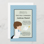 Heilige Communie jongen * Kies uw achtergrondkleur Kaart (Voorkant / Achterkant)