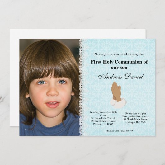 Heilige Communie Kaart (Voorkant / Achterkant)