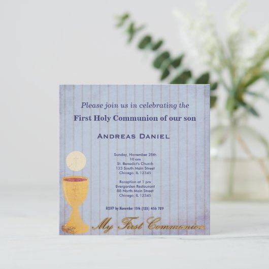 Heilige Communie Kaart (Staand voorkant)