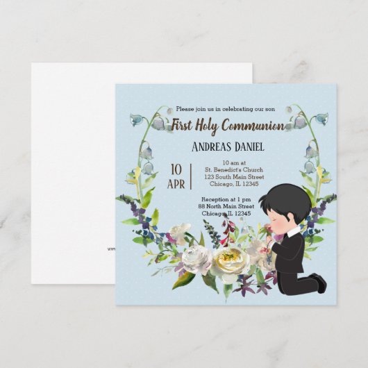 Heilige Communie Kaart (Voorkant / Achterkant)