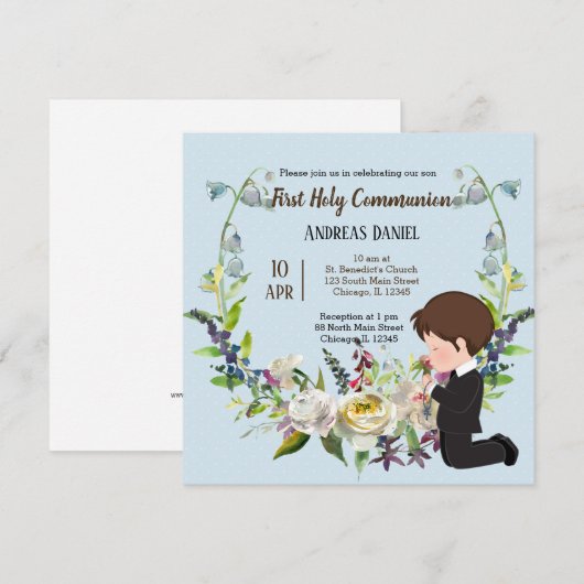 Heilige Communie Kaart (Voorkant / Achterkant)