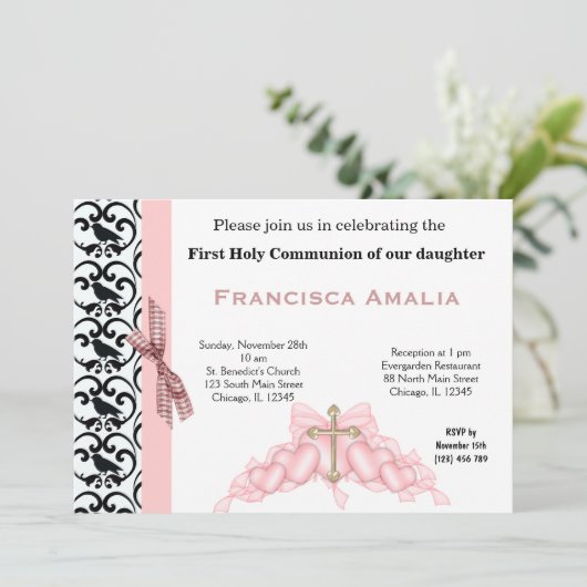 Heilige Communie Kaart (Staand voorkant)