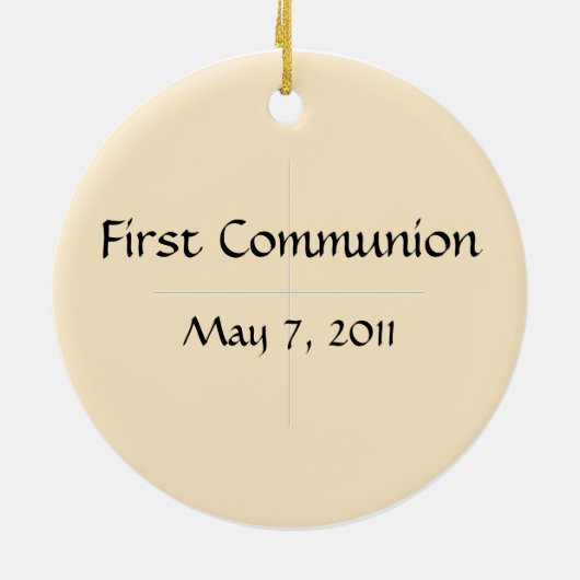 Heilige Communie Keramisch Ornament (Achterkant)