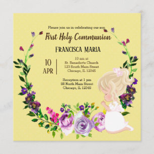 Heilige Communie met * kies achtergrondkleur Kaart