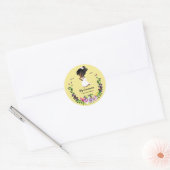 Heilige Communie met * kies achtergrondkleur Ronde Sticker (Envelop)
