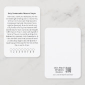 Heilige Communie Novena Prayer Kaart Visitekaartje (Voorkant / Achterkant)