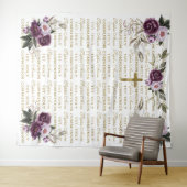 Heilige Communie Paars Goud Step & Repeat Achtergr Wandkleed (In Situ (horizontaal))