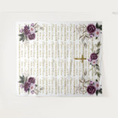 Heilige Communie Paars Goud Step & Repeat Achtergr Wandkleed (Voorkant (horizontaal))