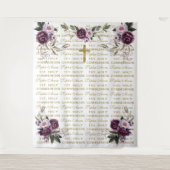 Heilige Communie Paars Goud Step & Repeat Achtergr Wandkleed (Voorkant)