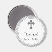 Heilige Communie Polka dank u ronde magneet (Voorkant / Achterkant)