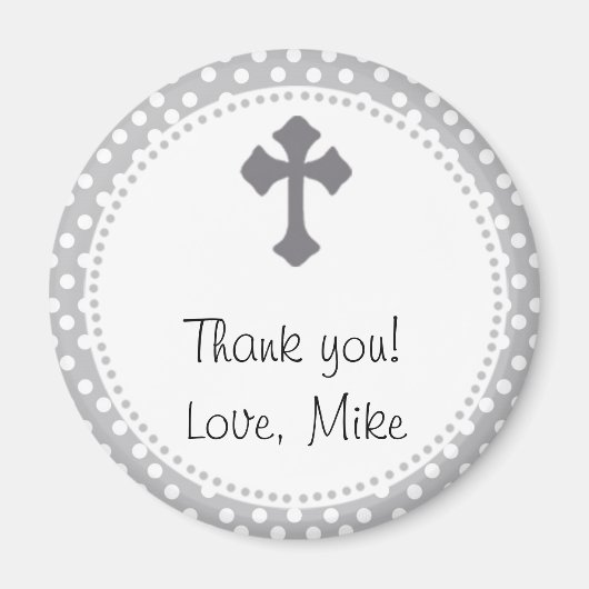Heilige Communie Polka dank u ronde magneet (Voorkant)