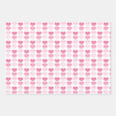 Heilige Communie Roze Kruis Harten en Stippen Inpakpapier Vel (Voorkant 2)