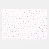 Heilige Communie Roze Kruis Harten en Stippen Inpakpapier Vel (Voorkant 3)