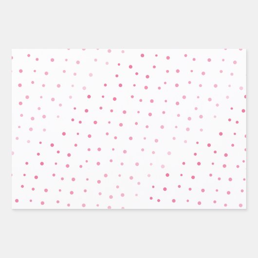 Heilige Communie Roze Kruis Harten en Stippen Inpakpapier Vel (Voorkant 3)