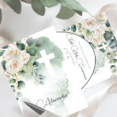 Heilige Communie Rozen Groene Kruis Kaart