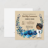 Heilige Communieblauwe baard Kaart (Voorkant / Achterkant)