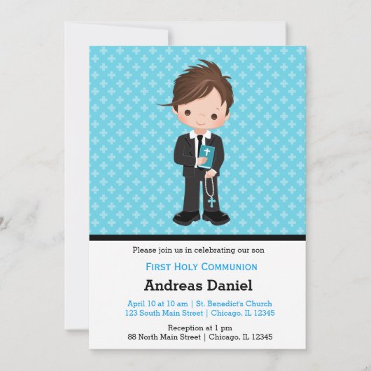 Heilige Communiejongen Kaart (Voorkant)