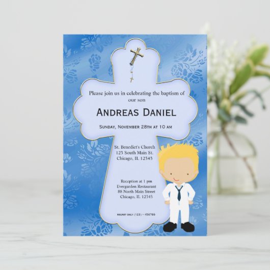 Heilige Communiejongen Kaart (Staand voorkant)