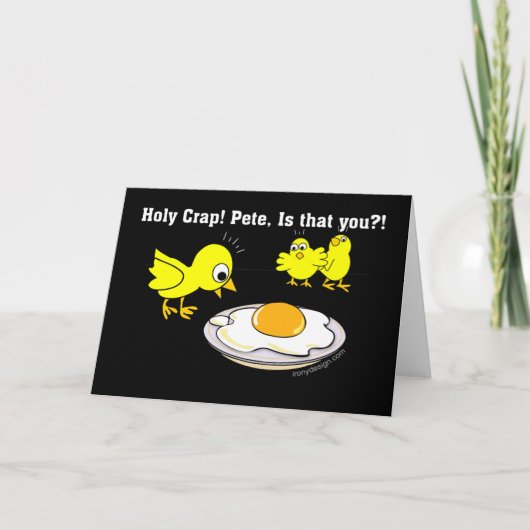 Heilige Crap! Pete Funny Eggs Kaart (Voorkant)
