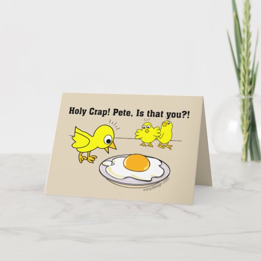 Heilige Crap! Pete, is dat u? Bruin Feestdagen Kaart (Voorkant)
