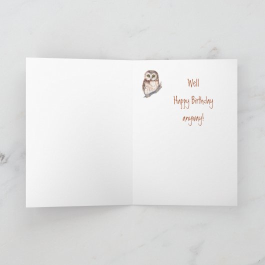 Heilige Crap u is hoe Oud? De Leuke Uil van de Kaart (Binnen)