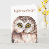 Heilige Crap u is hoe Oud? De Leuke Uil van de Kaart (Gele Bloem)