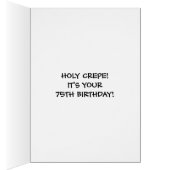 Heilige Crepe Franse vlag 75th Birthday Card (Binnen (Rechts))