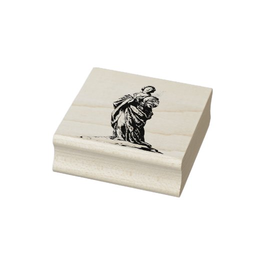 Heilige Cunera van Rhenen maagd en martelaar Rubberstempel (Stempel)