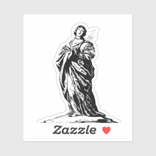 Heilige Cunera van Rhenen maagd en martelaar Sticker (Vel)