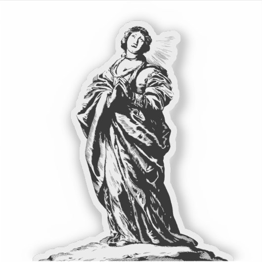 Heilige Cunera van Rhenen maagd en martelaar Sticker (Voorkant)