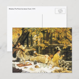 Heilige dag, de Picknick van James Tissot, Victori Briefkaart