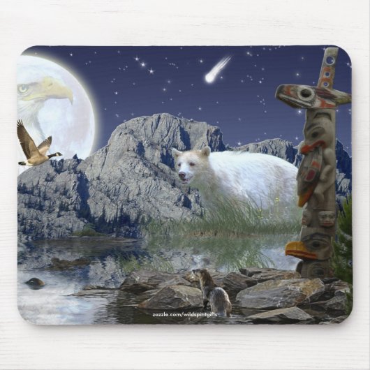 Heilige Dieren Haida Spirit Wildlife Mousepad Muismat (Voorkant)