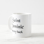 heilige dominante koffiemok (Voorkant links)