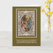 Heilige Donderdag Witte Religieuze Jezus Apostelen Kaart (Gele Bloem)