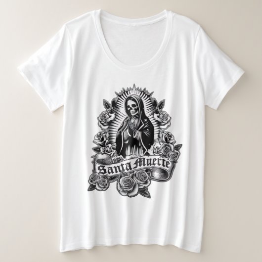 Heilige Dood Grote Maat T-shirt (Design voorkant)