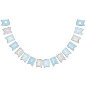 Heilige doop Blauw en grijs Baby Boy Celebration Vlaggetjes (Alle)