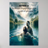 Heilige doopgebeurtenis van Jezus Christus Poster (Voorkant)