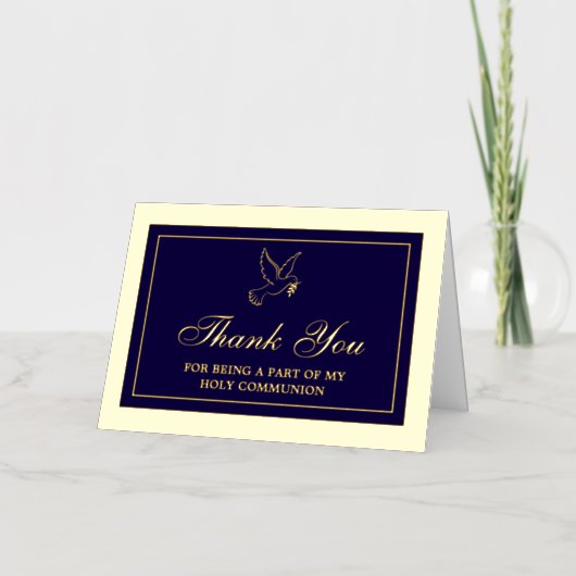 Heilige Dove Communauteit of bevestiging Dank je w Folie Wenskaart (Voorkant)