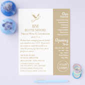 Heilige Dove, Funeral Home, Directors Flyer (Enkel)