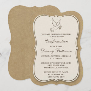 Heilige Dove Rustic Kraft - Communauteit of bevest Kaart