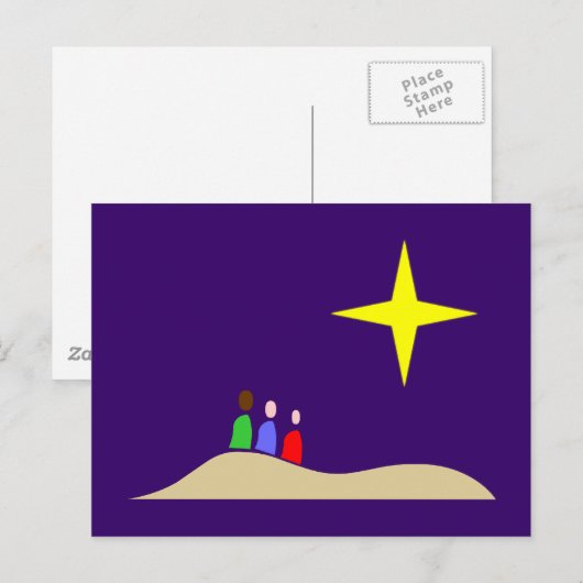 Heilige Drei Könige de drie Mannen van Wise Briefkaart (Voorkant / Achterkant)