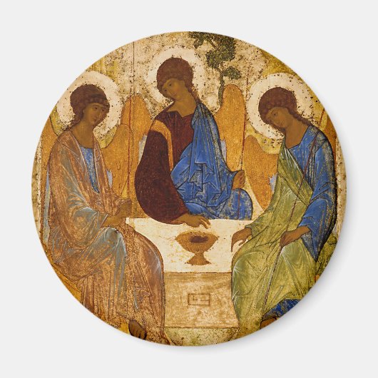 Heilige Drie-eenheid Icon Rublev  Magneet (Voorkant)