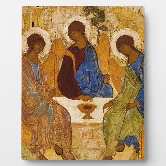 Heilige Drie-eenheid Icon Rublev Russisch Cadeau Fotoplaat (Voorkant)
