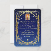 Heilige Drie-eenheid in glorie Devotional Art Pray Kaart (Achterkant)