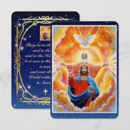 Heilige Drie-eenheid in glorie Devotional Art Pray Kaart