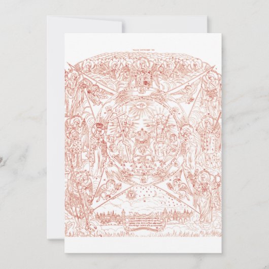 Heilige Drie-eenheid in glorie Kaart (Voorkant)