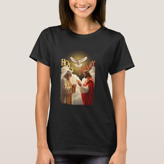 Heilige Drie-eenheid Vader Zoon Heilige Geest Kath T-shirt (Voorkant)