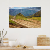 Heilige Drie-eenheidskerk Stepantsminda Kazbegi Ge Poster (Keuken)